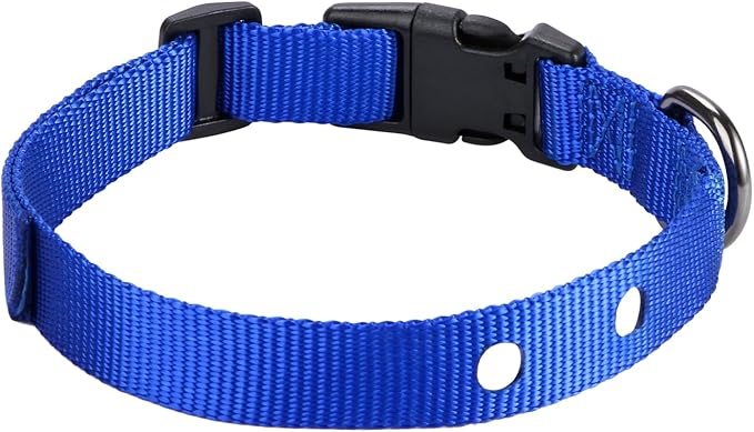 3/4 Inch Dog Shock Collar Replacement Strap with 2 Holes - Compatible with Most Brands of Ecollar Dog Fences and Training Collars, Blue