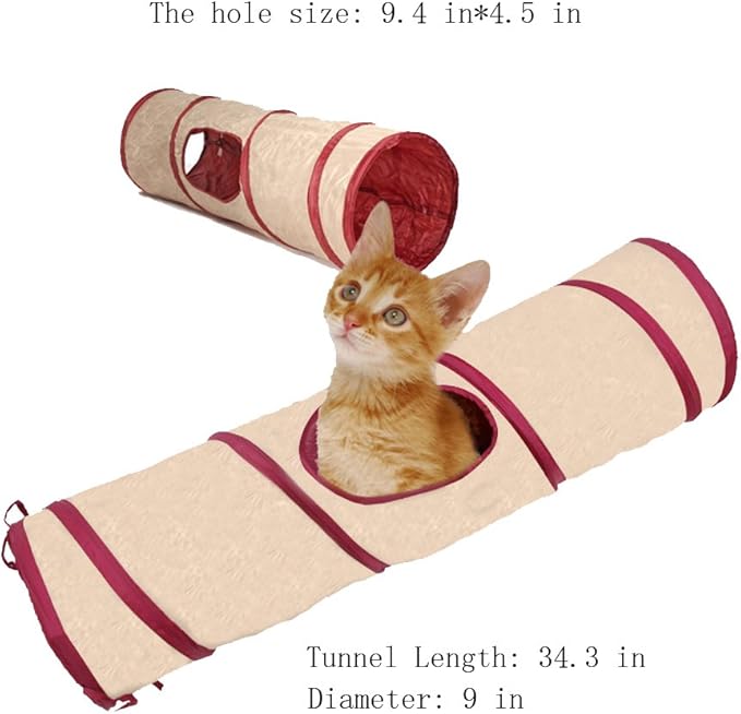 SmartyKat Crackle Chute Activity Tunnel Cat Toy, Collapsible Crinkly Tunnel for Exercise & Hide-and-Seek, Teal & Grey, One Size