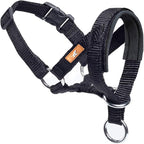 Dog Head Collar, Fabric Padded Head Collar for Dogs to Prevent Pulling, Adjustable Dog Head Harness (L,Black)