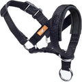Dog Head Collar with Soft Fabric, Dog Head Harness to Stop Pulling with Adjustable Loop(S,Black)