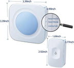 Wireless Doorbell 1200 feet Waterproof Door Bell with 2 Buttons with Different Tones Operating at 36 Melodies 4 Volume levels Flash Light 2 Receivers 2 Buttons White Jsieem