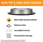 Neater Pet Brands Stainless Steel Slow Feed Bowl - Non-Tip & Non-Skid - Stops Dog Food Gulping, Bloat, Indigestion, and Rapid Eating (.75 Cup)