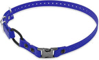 Educator 3/4-Inch Dog Training Collar Strap–ONLY Fits ME-300, ET-300/400, EZ-900, PE-900 & PG-300 Receivers – NOT Compatible with FE-580, ET-800 or UL-1200–Quick Snap Biothane Bungee Collar, Blue