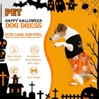Dog Halloween Costumes Dog Dress Halloween Costumes for Dogs Funny Puppy Dress with Bow for Small Medium Large Dogs Pumpkin Witch Bat Pet Costume Halloween