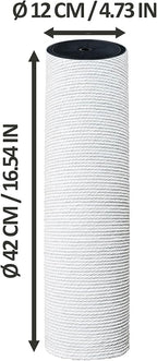 PVC Scratching Post Cotton Rope Columns for Floot to Ceiling Cat Trees, Length 42cm 16.5in