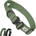 Camo Tactical Dog Collar for Medium & Large Dogs – Heavy Duty Adjustable Nylon Collar with Control Handle, Quick-Release Metal Buckle & D-Ring Comfortable, Durable Training Collar for All Dog Breeds