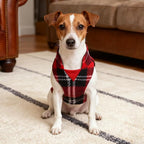 BEAUTYZOO Dog Fleece Vest Sweater Winter Jacket for Small and Medium Dogs with D-Ring Leash Cold Weather Coat Hoodie for XS S M Dogs Boy or Girls, Red Buffalo S