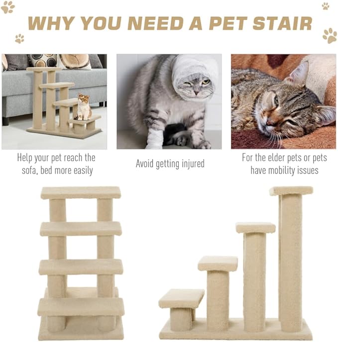 Premium Cat Tree Tower with Scratching Posts, Cozy Condos, and Hammock for Indoor Cats – Stylish Vertical Play Center (Cream White + Particle Board)