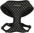 Puppia Dotty Dog Harness Over-the-Head No Pull No Choke Walking Training Adjustable for Small & Medium Dog, X-Small, Black