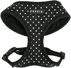 Puppia Dotty Dog Harness Over-the-Head No Pull No Choke Walking Training Adjustable for Small & Medium Dog, X-Small, Black