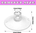 Cat Window Perch Suction Cup - 4 Pack Replacement Clear PVC Sucker Pads for Cat Hammocks, Beds, Perches - Strong & Powerful Large Suction Cups (3.4in/85mm)