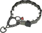Herm Sprenger NeckTech Sport Dog Training Prong Collar with ClicLock Buckle on The Side No-Pull Collar with Swivel D-Ring Made in Germany (Black Stainless Steel, 19in (Neck Size up to 16in))