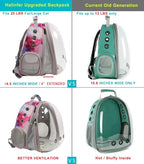Front Expandable Cat Backpack Carrier, Fit up to 20 lbs, Space Capsule Astronaut Bubble Window Backpack for Large Fat Cat and Small Puppy, Galaxy Pink Print