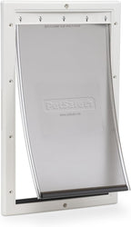 PetSafe Plastic Pet Door - Gives Your Pet Easy Outdoor Access - Durable Plastic Frame - Paintable White Frame to Match Home Decor - Snap-On Closing Panel for Safety - Simple DIY Installation - Large