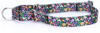 Serijoars Adjustable Martingale Dog Collar Heavy Duty Nylon Dog Collar for Medium Large Dogs Walking Training Boy and Girl Dogs (M, Strawberry Flowers)