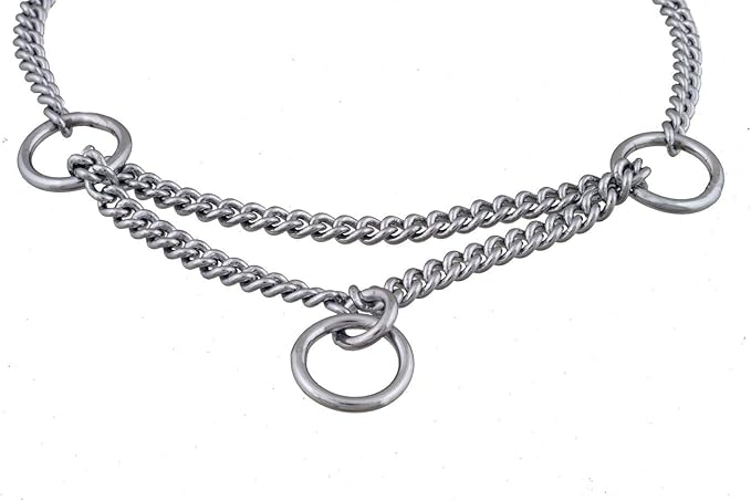 Alvalley Martingale Collar for Dogs - Show Chain Dog Collar - Made of Brass - Safe, Easy to Handle - Suitable for Showing, Training, and Walking - Perfect for Small, Medium, and Large Pets