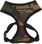 Puppia Soft Dog Harness No Choke Over-The-Head Triple Layered Breathable Mesh Adjustable Chest Belt and Quick-Release Buckle, Camouflage, Large