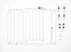 Regalo Safety 29-38.5" Baby Gate for Doorways & Bottom of Stairs, Pressure Mounted Baby Gate with Door for Babies, Toddlers & Pets, Tested & Safe for 30 Years, American Designed, American Owned, White