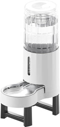 CZPET Elevated Dog Water Bowl Dispenser for Large Dogs,2.5 Gallon Tall Raised Pet Waterer Stand,Relieve Neck Pressure,Large Capacity and Drinking Area Noise-Free for Pets (9.5L+Stand,White)