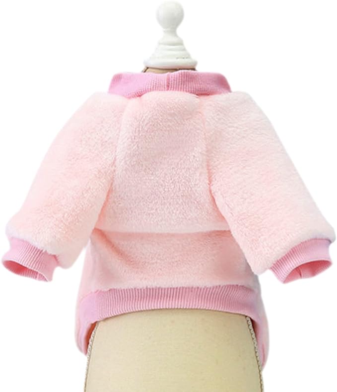 Jecikelon Pet Dog Clothes Dog Sweater Soft Thickening Warm Pup Dogs Shirt Winter Puppy Sweater for Dogs (Z01-Pink, Small)