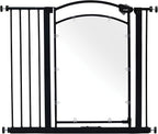 Regalo Safety 29.5–37” Clear Walk Through Baby Gate for Doorways & Bottom of Stairs, Pressure Mounted Baby Gate with Door for Toddlers & Pets, Tested & Trusted, American Designed, Family Owned