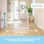 Carlson 76 Inch Wide Flexi Configurable Walk Through Pet Gate,Off-white