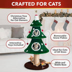 Cat Christmas Tree Multi Level Cat Tower with Scratching Posts Plush Condos and Holiday Cat Furniture Design Available in Multiple Styles and Sizes (Alpine, 52" H)
