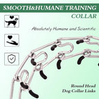 No Pull Prong Dog Collar,Adjustable Dog Pinch Training Chain Collar with Comfort Rubber Tips for Training Guidance Small Medium Large Dogs (XL)