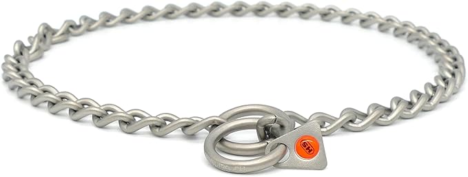 Herm Sprenger - Matt Stainless Steel Scratch Resistant Dog Training Collar - Round Links Slip Chain - Small Medium Large Dogs - Professional Training Collar - Made in Germany (24 inches (60 cm))