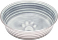Loving Pets - Le BOL Dog Food Water Bowl Enamel Ceramic Bowl No Tip Stainless Steel Pet Bowl No Skid Spill Proof (Small, Parisian Gray)
