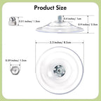 AMOSIJOY 4 Pack Cat Window Perch Suction Cup, Strong Adhesive Replacement Suction Cup with Screws for Foldable & Cordless Cat Window Hammock Seat