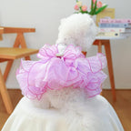 Furbabycare® Elegant Sweet Puppy Dog Blingbling Princess Skirt Pet Dog Lace Cake Camisole Tutu Dress A-Purple Medium