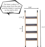 SHENGOCASE Solid Wood Wall Leaning Cat Ladder for Indoor Cats and Small Medium Dog, Stair Step for Window Bed, Wall Climbing Furniture (31.5")
