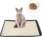 Cat Scratcher Mat with Interactive Mouse Toy, Cat Scratching Post Natural Sisal Table Leg Scratch Wrap Cat Grinding Claws Scratching Post Replacement Flexible Installation