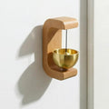 Magnetic Shopkeepers Bell for Door Opening – Vintage Wooden Door Chime & Wireless Brass Doorbell for Business Entrance, Store, Fridge – Dopamine Decor Wind Bell with Gentle Sound, Housewarming Gift