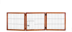 Carlson Pet Products Design Paw 62-Inch Super Wide 3 Panel Premium Wooden Pet Gate,Brown
