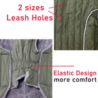Fleece Dog Hoodie for Small Medium Dogs Super Warm Puppy Jacket for Cold Winter Dog Coats,Green M
