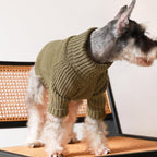 Fitwarm Thermal Knitted Dog Sweater Doggy Winter Coat Pet Clothes Doggie Turtleneck Jacket Puppy Outfits Cat Sweatsuit Sage Green XS