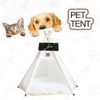 Asou Dog Teepee Pet Tent Portable Dog Houses Puppy Teepee Cat Bed with Thick Cushion