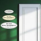 All Quality Oval DO NOT Ring DOORBELL Thank You Sign - Dark Brown Small 10 Pack