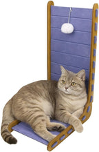 Felt Cat Scratchers for Large Cats | L Shape Horizontal & Verical Scratching Post | Felt + Wood | Light Blue