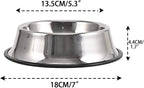 2Packs Stainless Steel Dog Bowl with Anti-Skid Rubber Base for Small/Medium/Large Pet, Perfect Dish, Pets Feeder and Water Choice Puppy Cat Kitten (8oz)