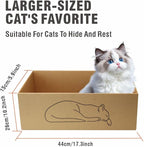 17.3 inch Extra Large Cat Scratcher pad ，5 Pack in 1 Cardboard Box for Medium Large Cat Multi-Cats, 5 PCS Reversible Cat Scratching Boards,Ex-Large Cat Scratcher Box