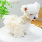 ANIAC Small Dog Dresses,Girl Puppy Princess Tutu Dress with Bow Knot,Cat Outfit,Chihuahua Yorkie Clothes for Birthday Wedding (Large, GL)
