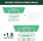 FXW AuraSpace Acrylic Indoor Whelping Box Add-On Panel Set, 30 Inch, 2 Panels, Includes 1 Split Gate + 1 Panel Only, for Newborn Puppies, White