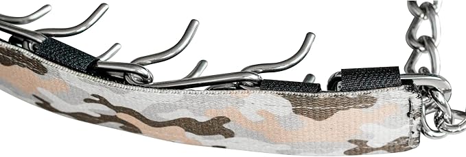 Herm Sprenger Camouflage Desert Nylon Cover for Ultra-Plus Pinch Dog Collar for Small Medium Large Dogs Durable Protector for Dog Training Prong Collar (15.5in (39.5cm))