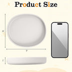 BNOSDM Silicone Dog Food Plate Shallow Dog Bowl Flat Cat Dish 1 Pack Small Puppy Plates for Small Dogs and Cats Whisker Fatigue Pet Feeding Bowls for Dry and Wet Food (Light Grey)