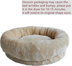 SHENGOCASE Cat Tree Tower Accessories Replacement Parts Round Top Cushion Bed Cover for Cat Perch with Elastic Band (17.7", Beige)