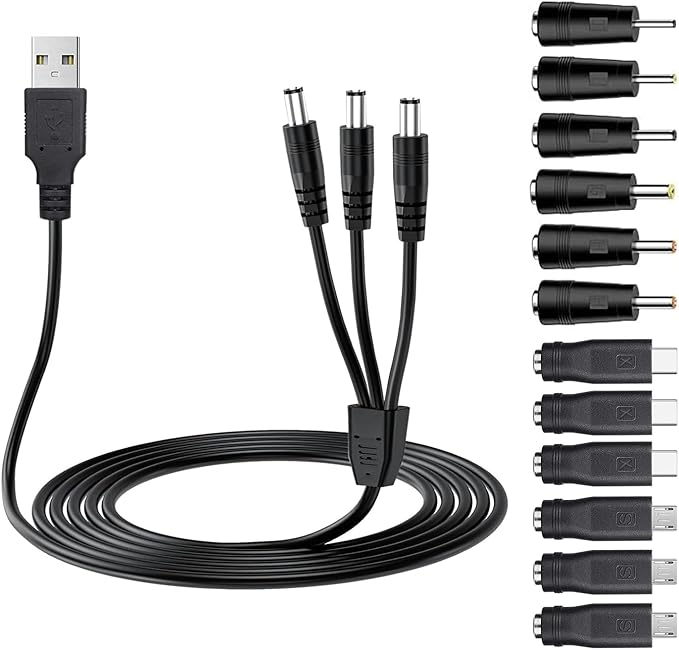 Universal Dog Shock Collar Charger Cable, 12-in-1 Training Collar USB Charging Cord for Bousnic, Mini Educator, Dogrook, Patpet, Petspy, Slopehill Replacement E Collar Charger Cord for Training System