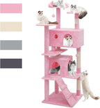Magshion Cat Tree 70" Cats Tower for Indoor Cats, Multi-Level Cat Condo with Scratching Post, Top Perch, Sisal Board and Dangling Ball, Cat Stand Jumping Platform Kittens Pet Play House (Pink)